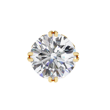 Four-Prong Round Cut Diamond Stud Earrings