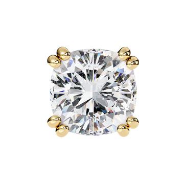 Four-Prong Square Cushion Cut Diamond Stud Earrings
