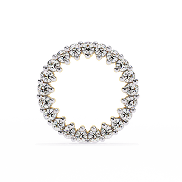 Elegant Diamond Circle Stud Earrings