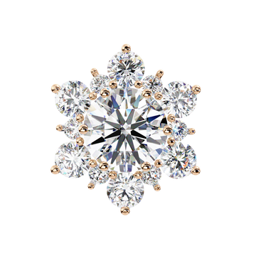 La Fleur Solitaire Diamond Stud Earrings