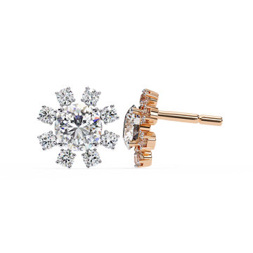 Statement Starburst Diamond Stud Earrings