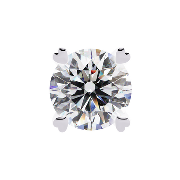 Round Cut Solitaire Diamond Stud Earrings