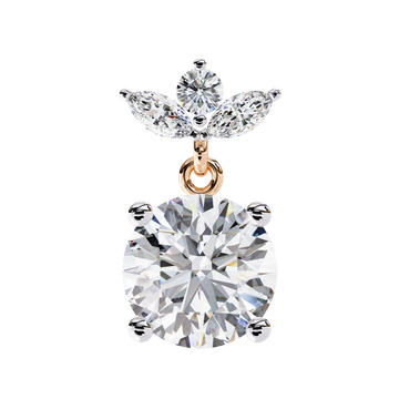 Dew Drop Cut Dangle Diamond Stud Earrings