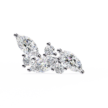 Marquise Cut Cluster Diamond Stud Earrings