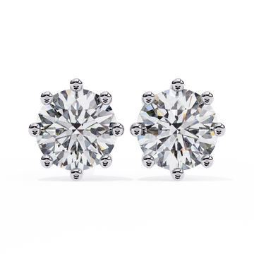 Eight-Prong Set Diamond Studs