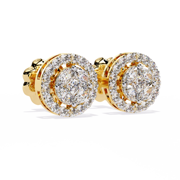 Sparkling Halo Stud Earrings