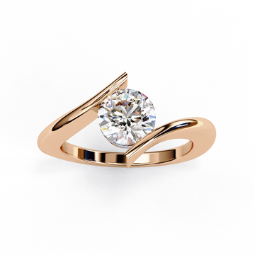 Modern Tension Set Diamond Ring