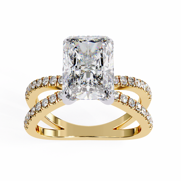 Elegant Split Shank Radiant Cut Engagement Ring