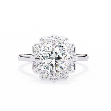 Delicate Petal Diamond Ring