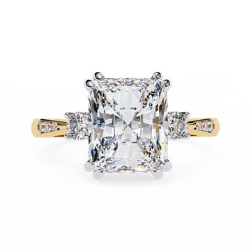 Modern Cathedral Set Diamond Ring
