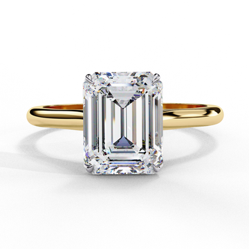 Elegant Emerald Rectangular Diamond Ring