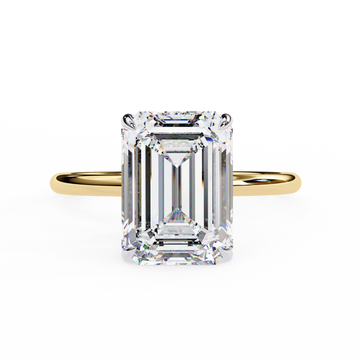 Elegant Emerald Cut Solitaire Diamond Ring