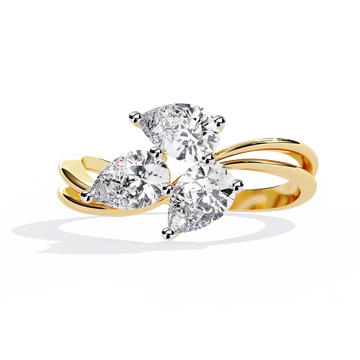 Moena Tri-Pear Radiance Ring