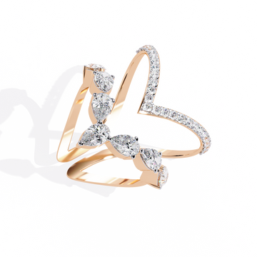 Unique Geometric Diamond Ring