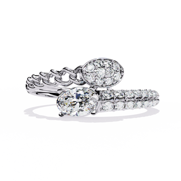 Statement Double Band Diamond Ring