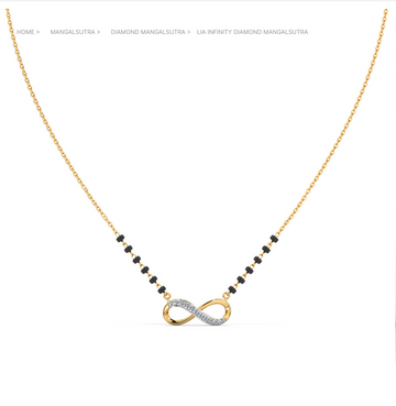 Infinity Pendant Mangalsutra