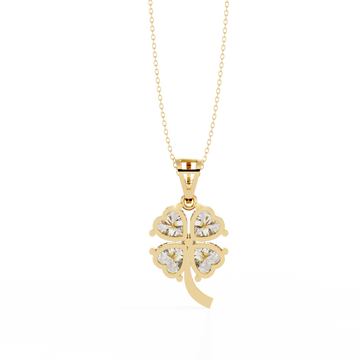 Elegant Four-Leaf Clover Pendant
