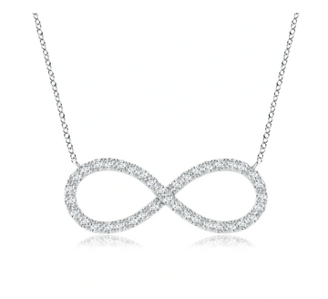 Diamond Infinity Pendant with Chain