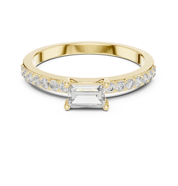 East-west Solitaire Rings