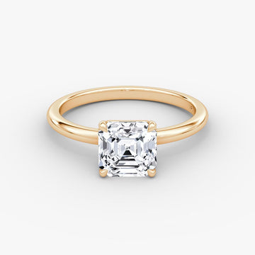 Asscher Solitaire Rings