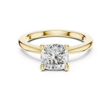 Cushion Solitaire Rings