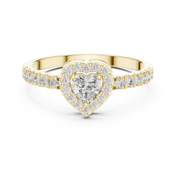 Heart Solitaire Rings