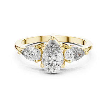 3 Stone Solitaire Rings