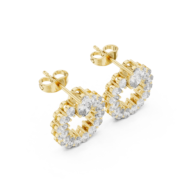 Oval & Pear Diamond Drop Lab Grown Diamond Earrings
