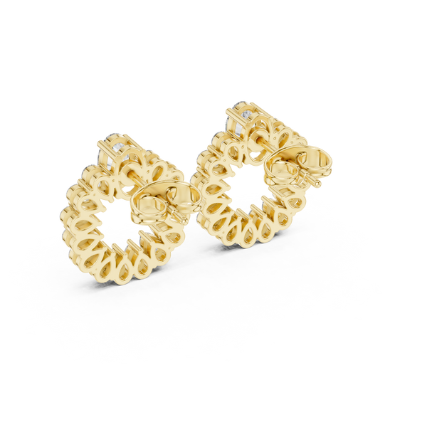 Oval & Pear Diamond Drop Lab Grown Diamond Earrings