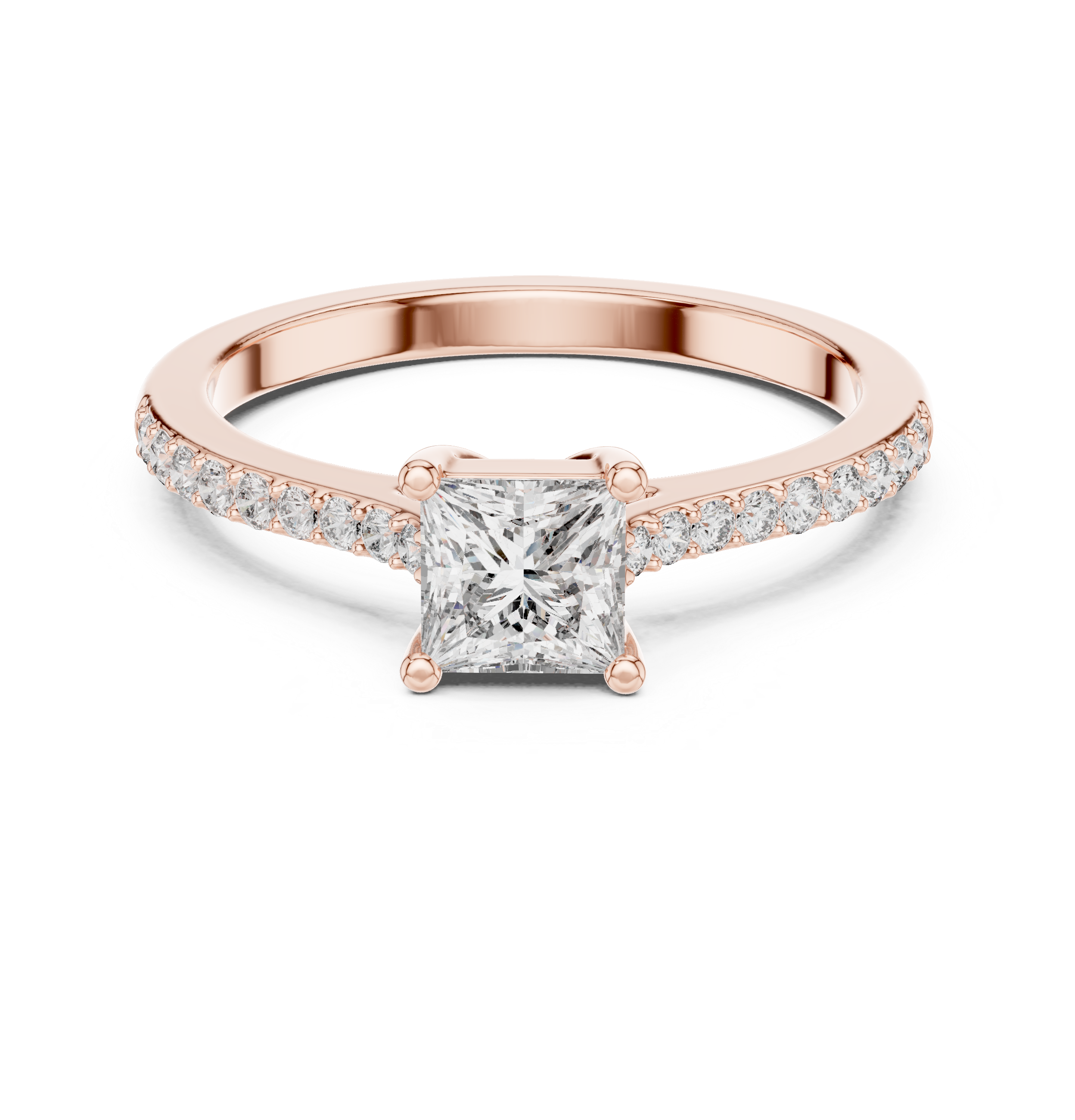 Brilliant Princess & Round Diamond Lab Grown Diamond Ring