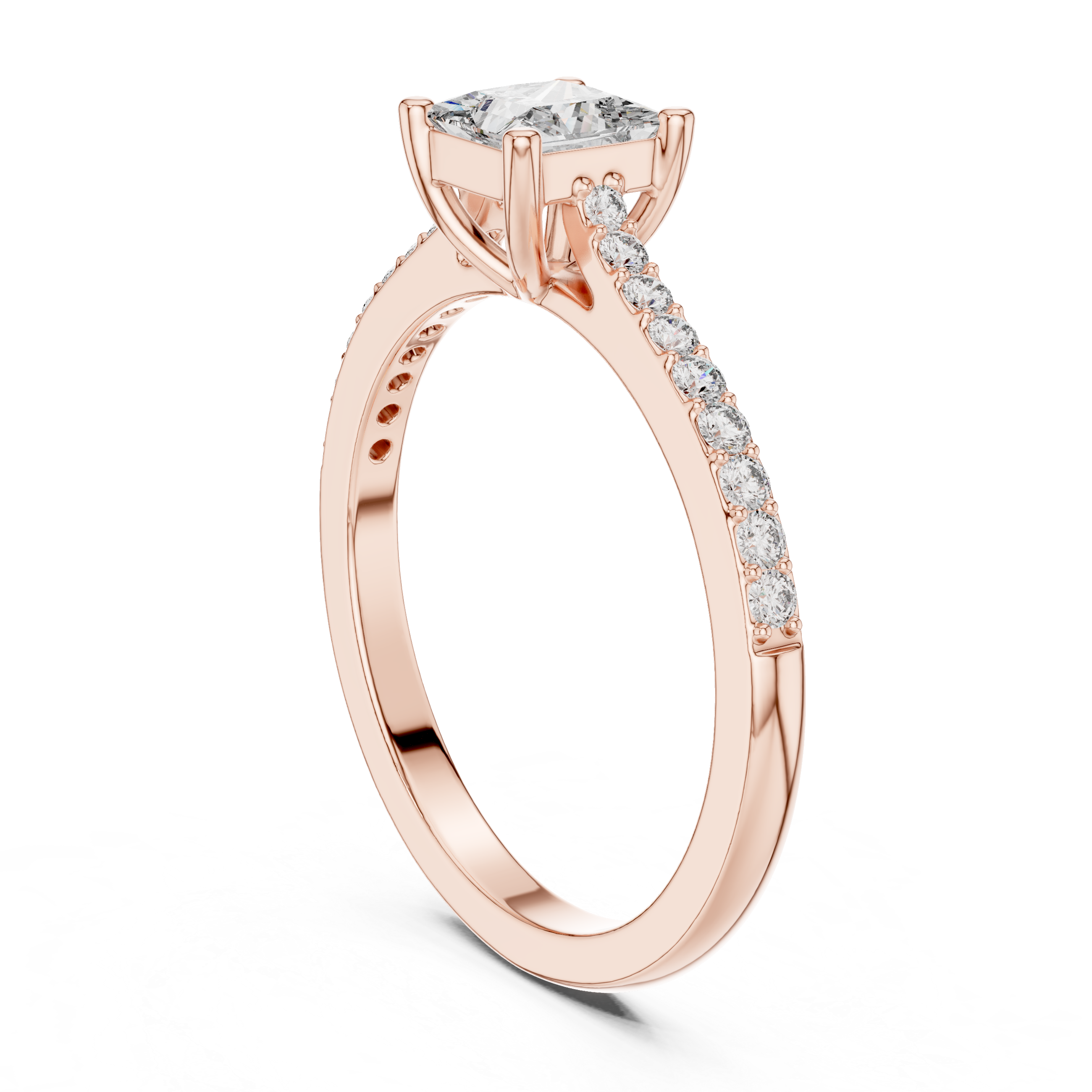 Brilliant Princess & Round Diamond Lab Grown Diamond Ring