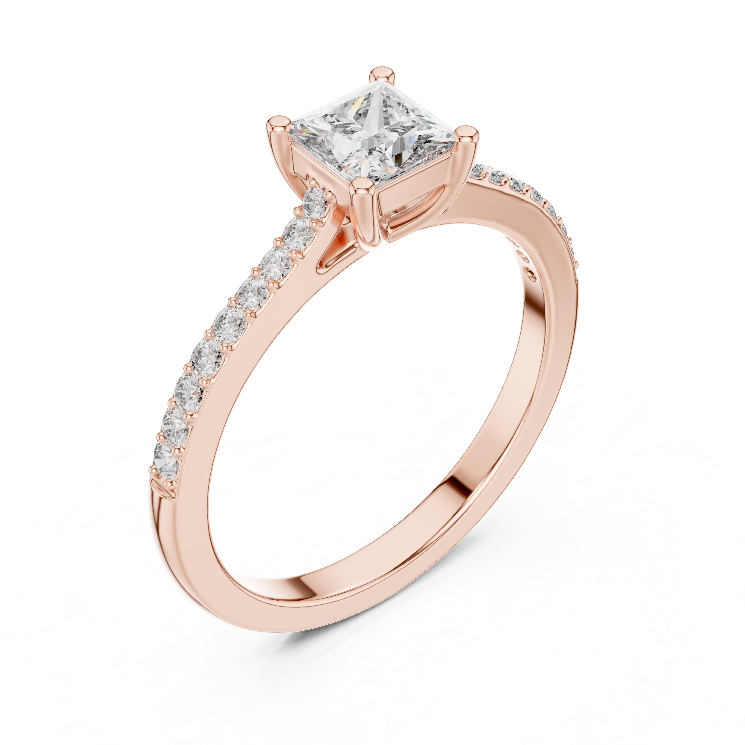 Brilliant Princess & Round Diamond Lab Grown Diamond Ring
