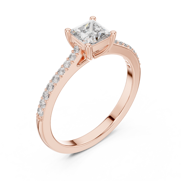 Brilliant Princess & Round Diamond Lab Grown Diamond Ring