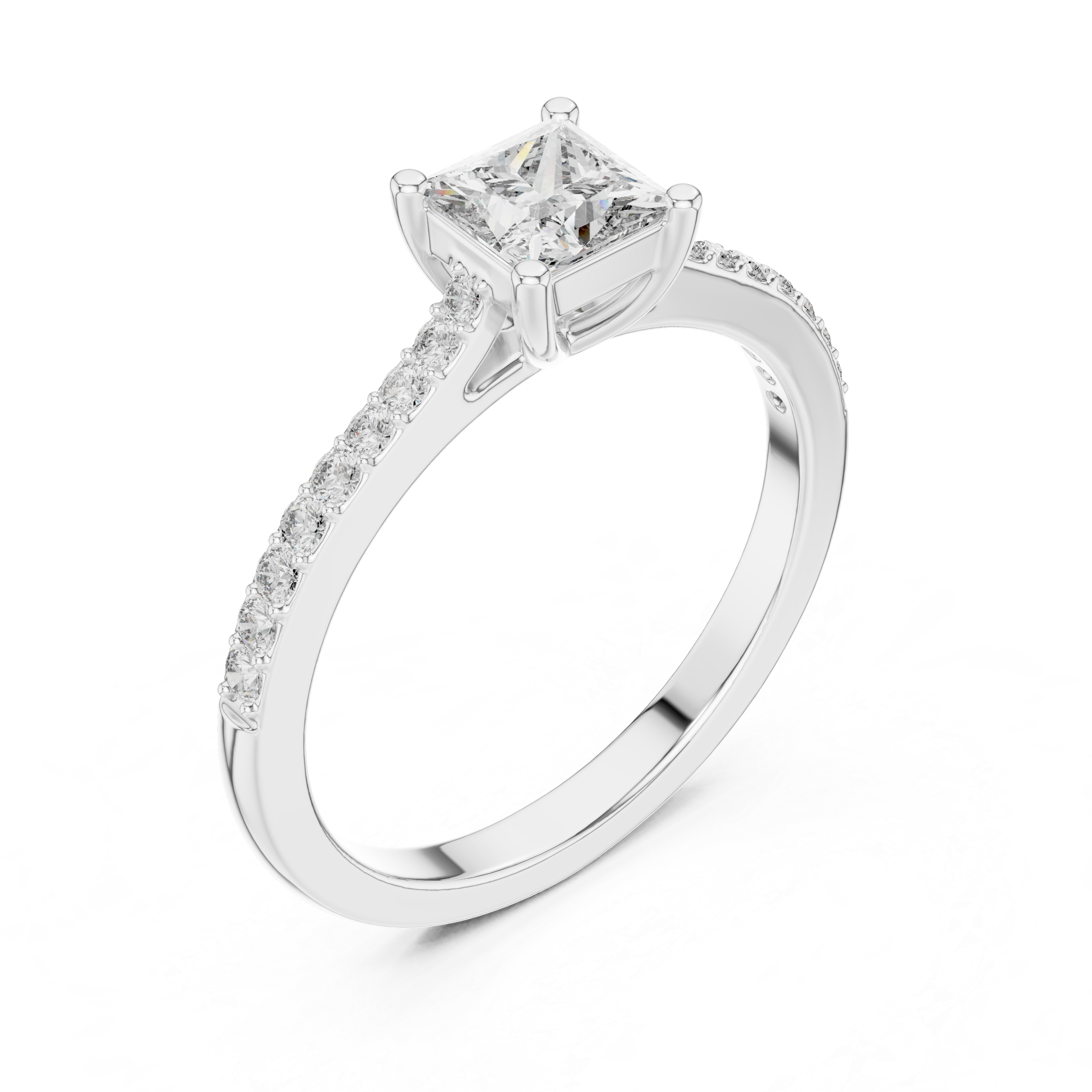 Brilliant Princess & Round Diamond Lab Grown Diamond Ring