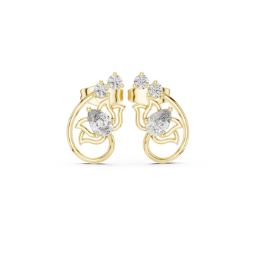 Exquisite Pear & Round Diamond Lab Grown Diamond Earrings