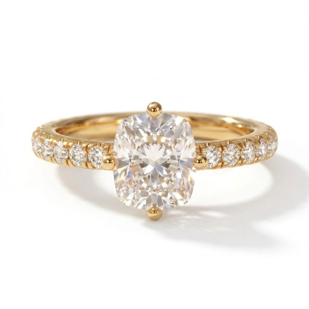 The Sovereign Crest Elongated Cushion Solitaire Ring