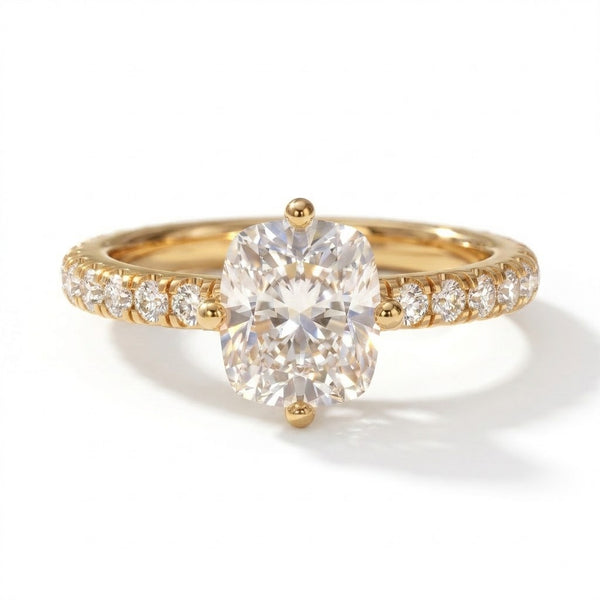 The Sovereign Crest Elongated Cushion Solitaire Ring