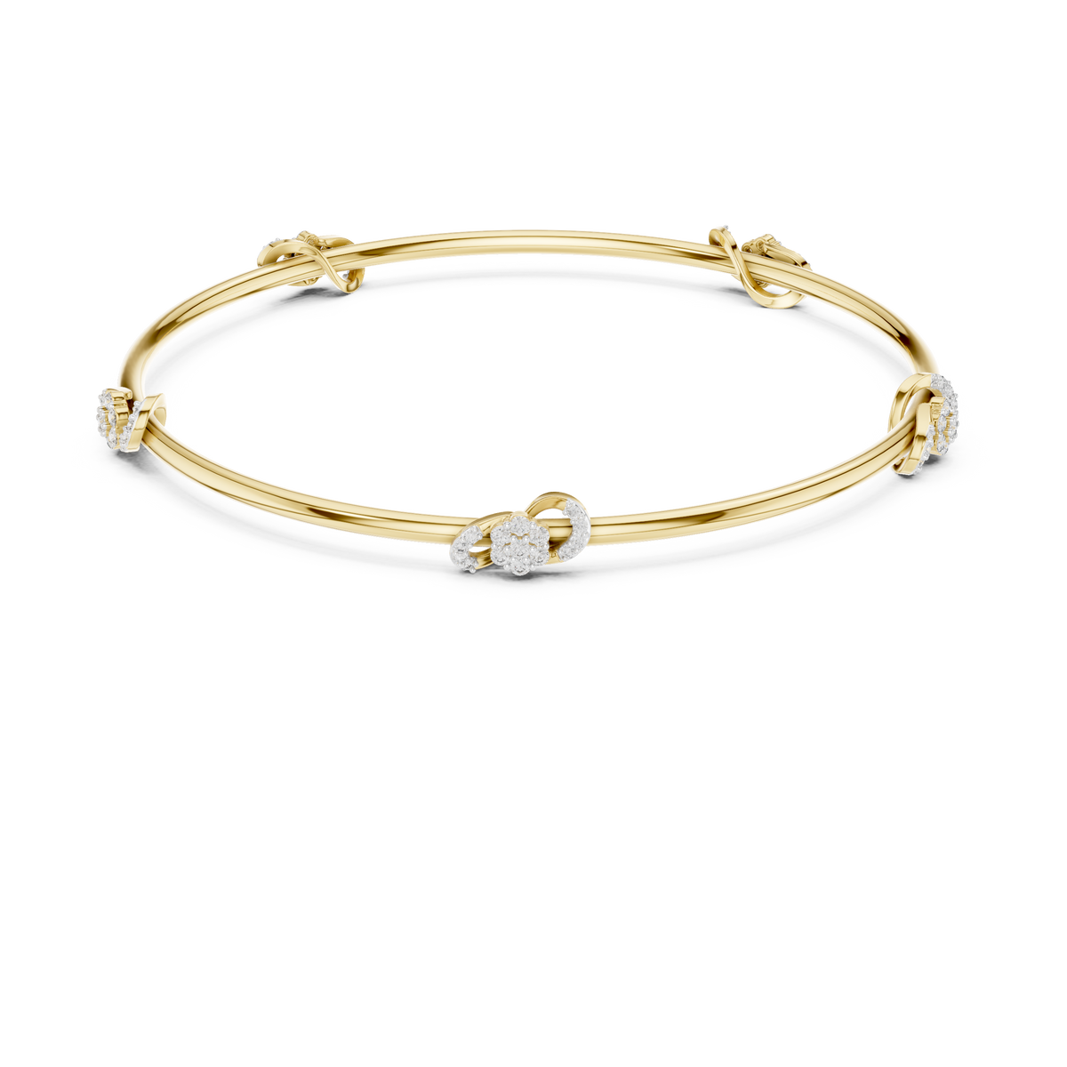 The Floral Ribbon Cluster Lab Grown Diamond Bracelet
