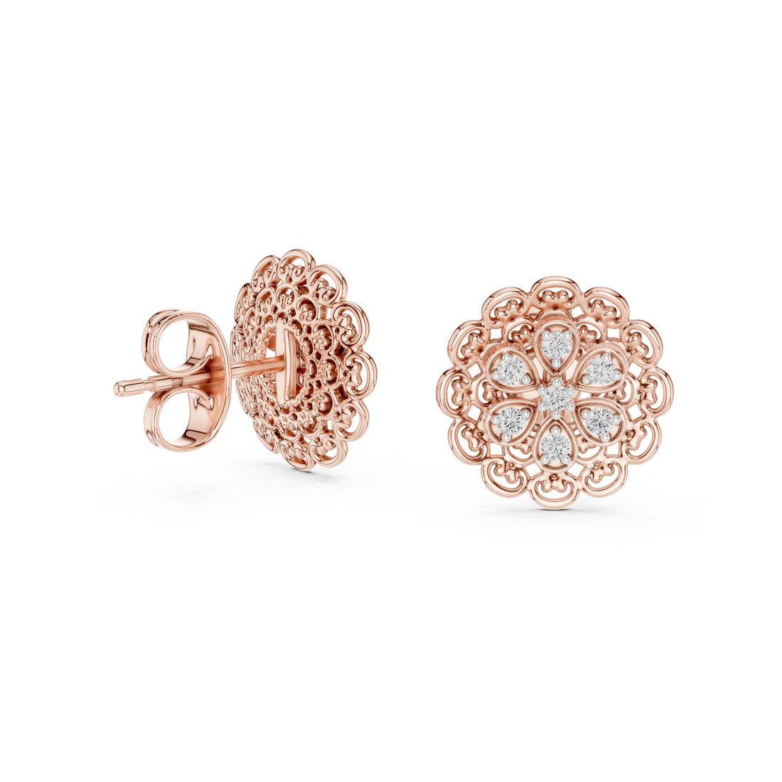 Whimsical Lab grown diamond Earrings pair