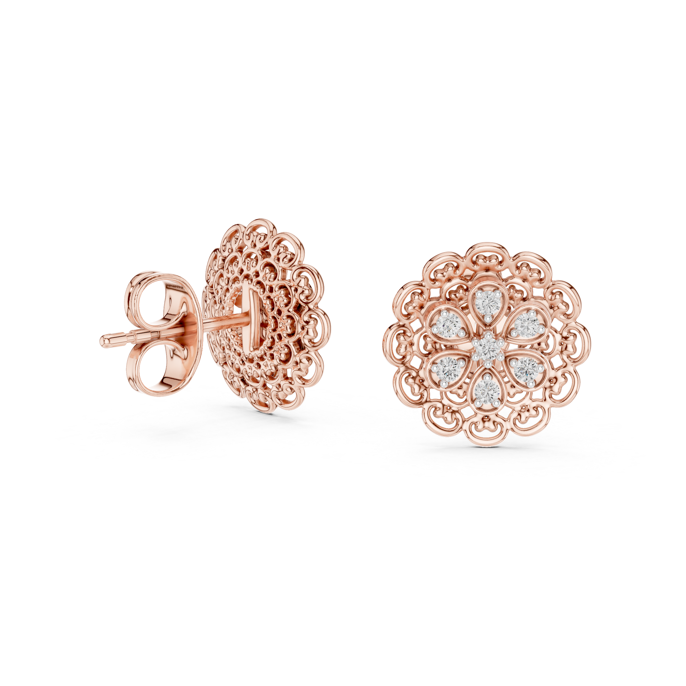 Whimsical Lab grown diamond Earrings pair