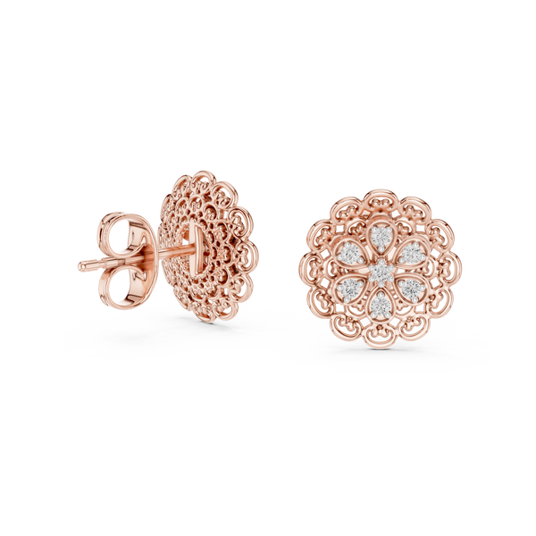 Whimsical Lab grown diamond Earrings pair