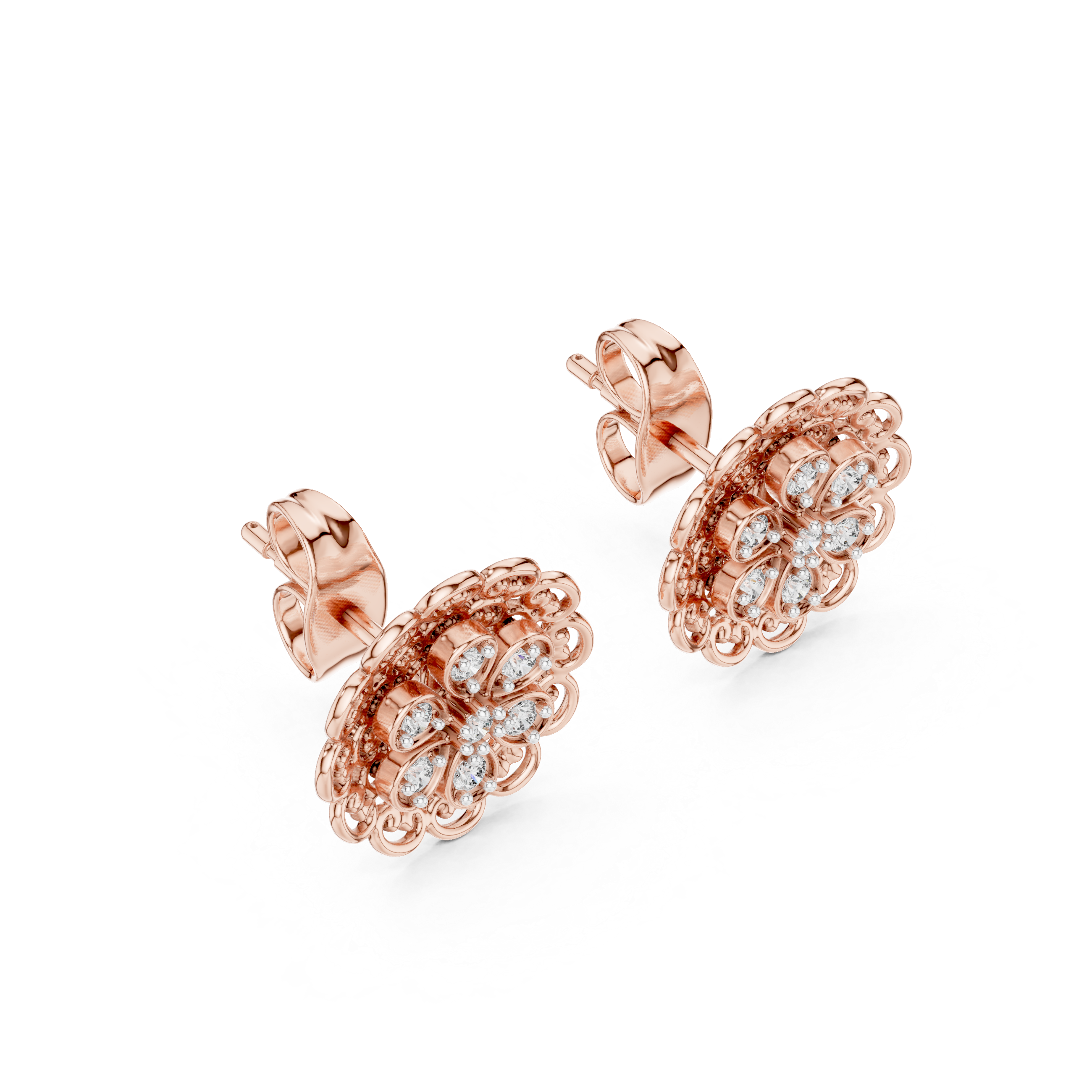 Whimsical Lab grown diamond Earrings pair