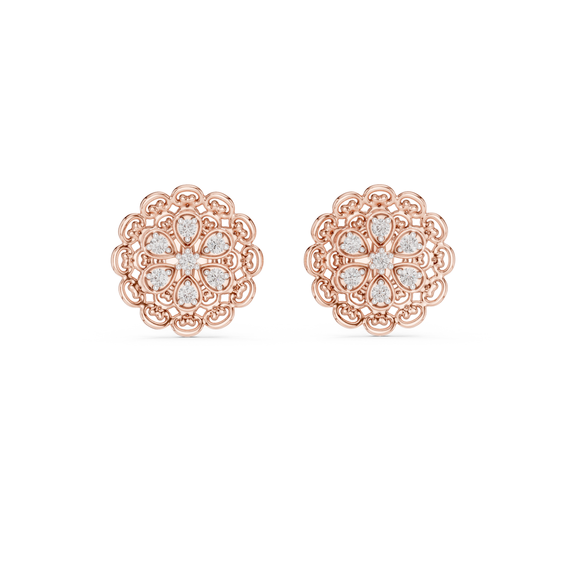 Whimsical Lab grown diamond Earrings pair