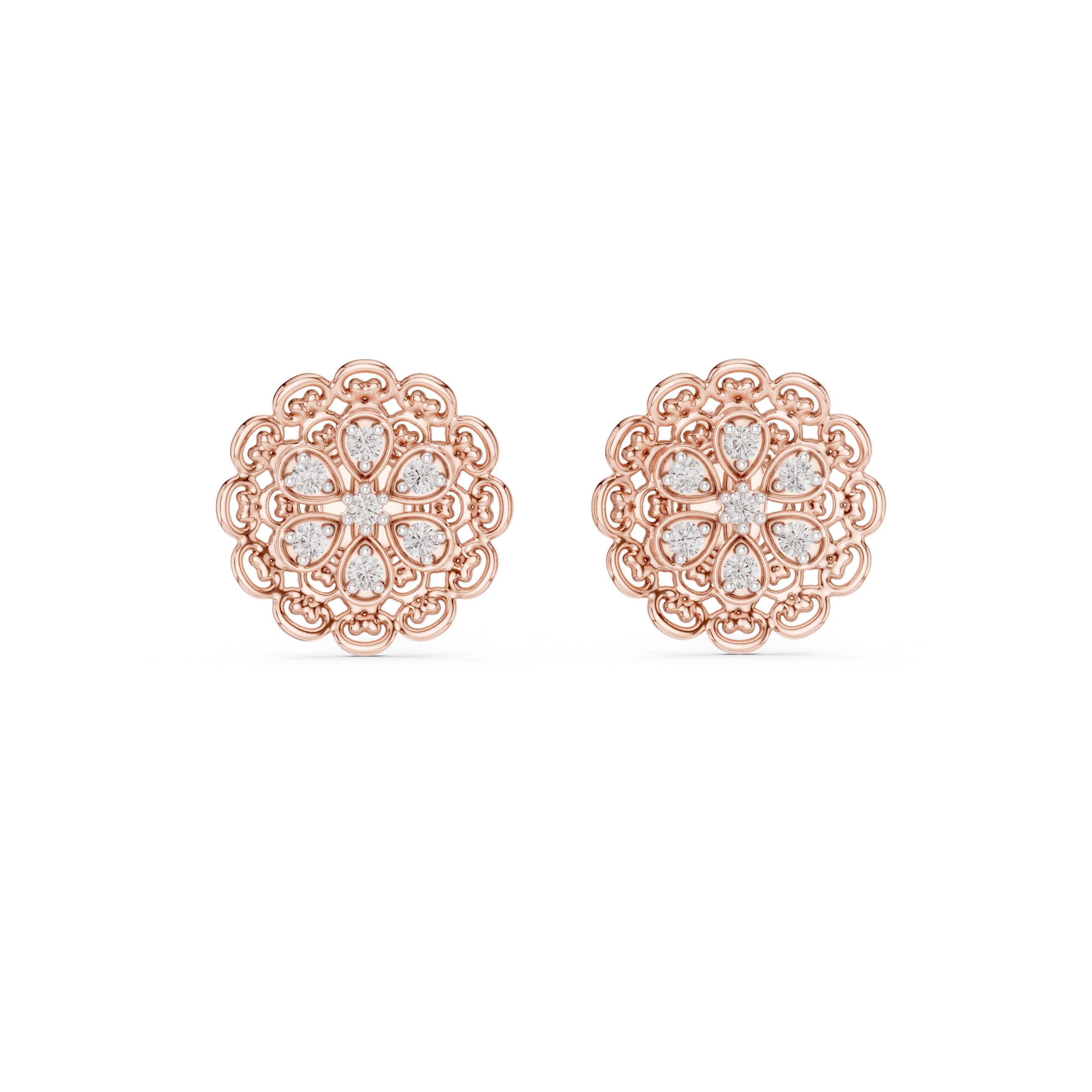 Whimsical Lab grown diamond Earrings pair