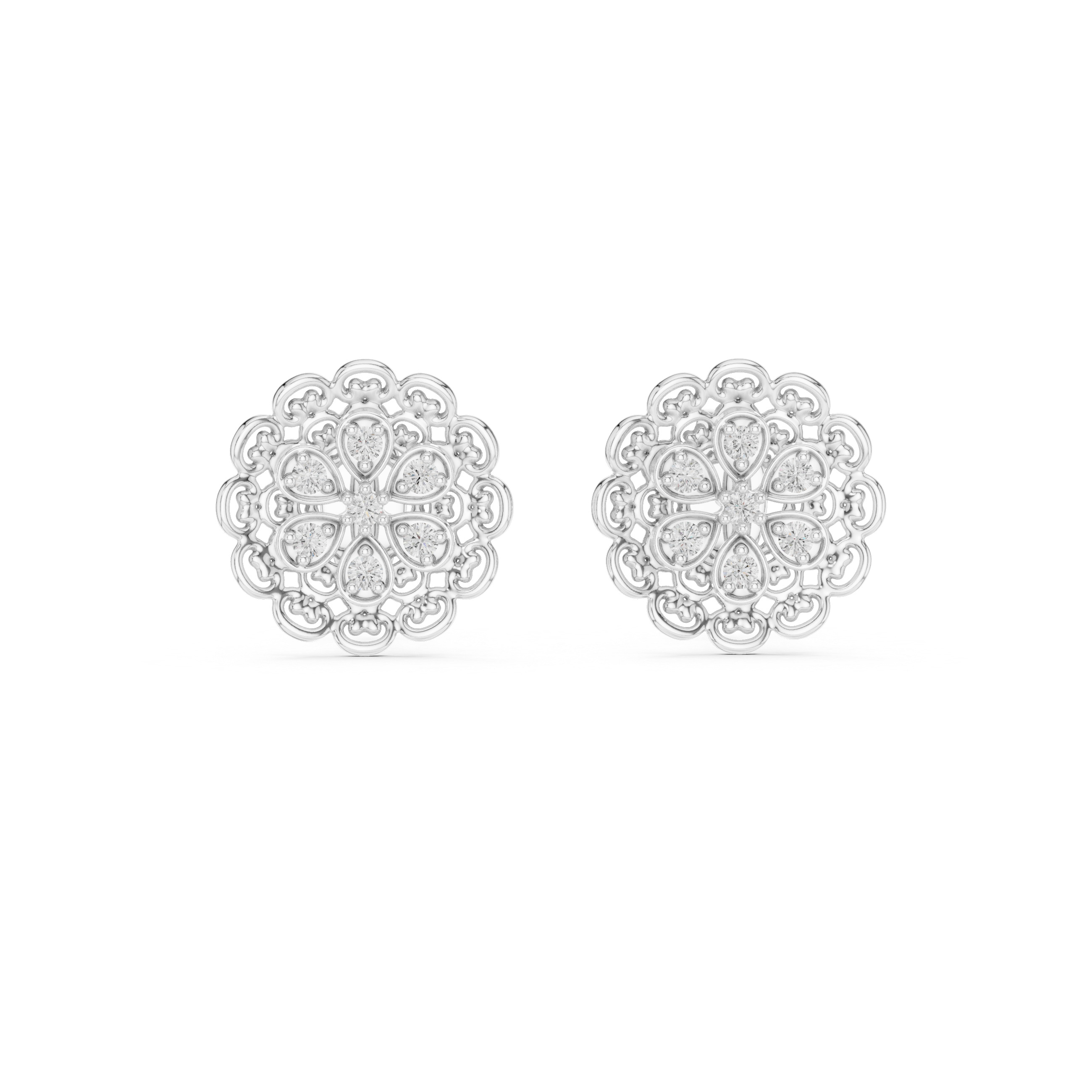 Whimsical Lab grown diamond Earrings pair