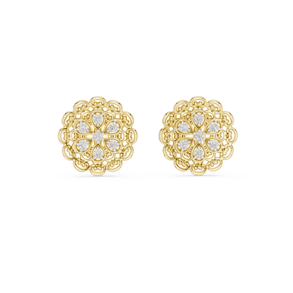 Whimsical Lab grown diamond Earrings pair