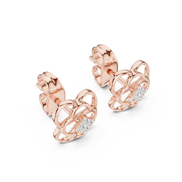 Shimmering Lab grown diamond Earrings pair