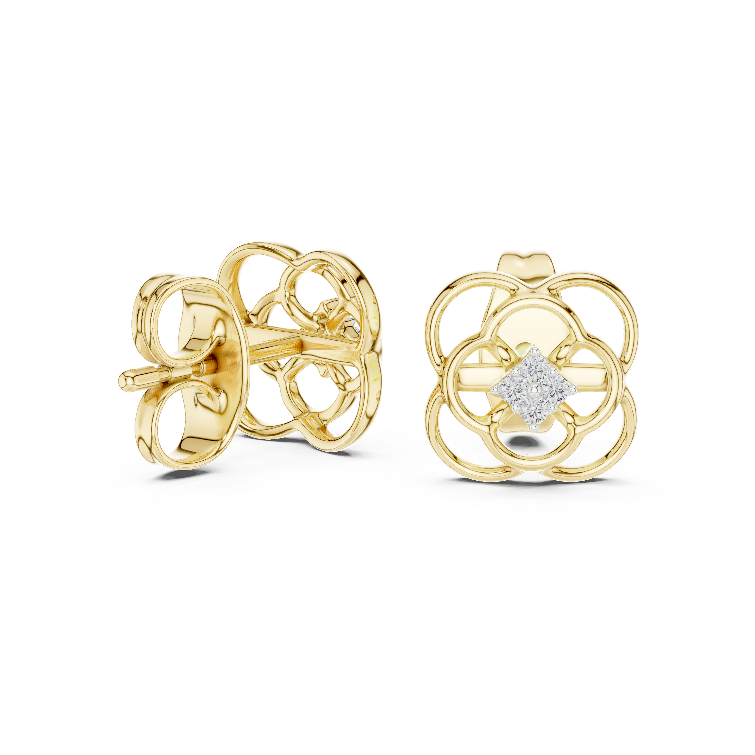 Shimmering Lab grown diamond Earrings pair