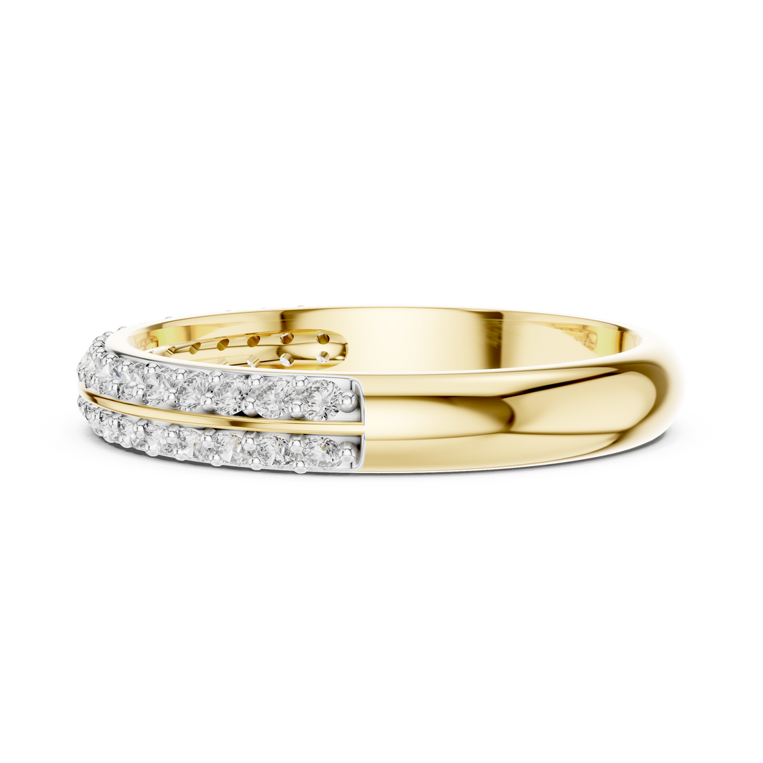Parallel Pavé Lab grown diamond Band