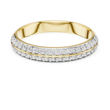 Parallel Pavé Lab grown diamond Band